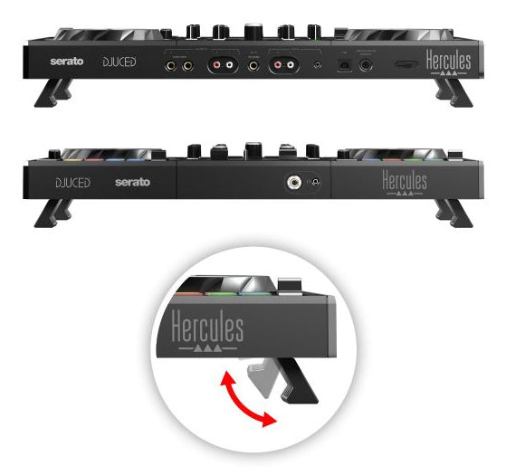 Hercules DJControl Inpulse 500 – Contrôleur DJ USB 2 voies pour Serato DJ Lite et DJUCED (inclus) - Interface audio inté