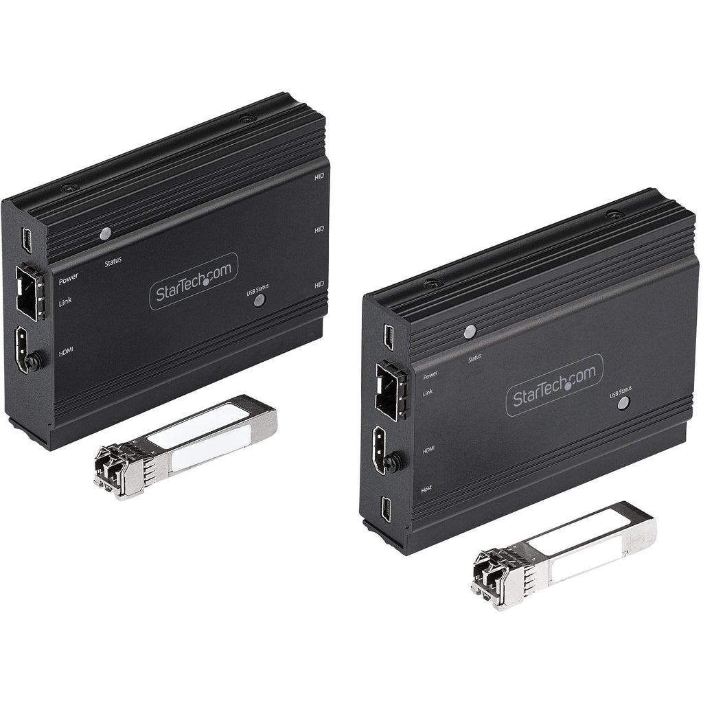 StarTech.com Extendeur KVM 4K HDMI sur Fibre Optique - Extender Commutateur Console KVM HDMI Video & USB - jusqu'à 300m (MultiMode) - 2 Modules 10G MMF SFP+ - Kit d'Extension KVM (TX/RX) - vue 3