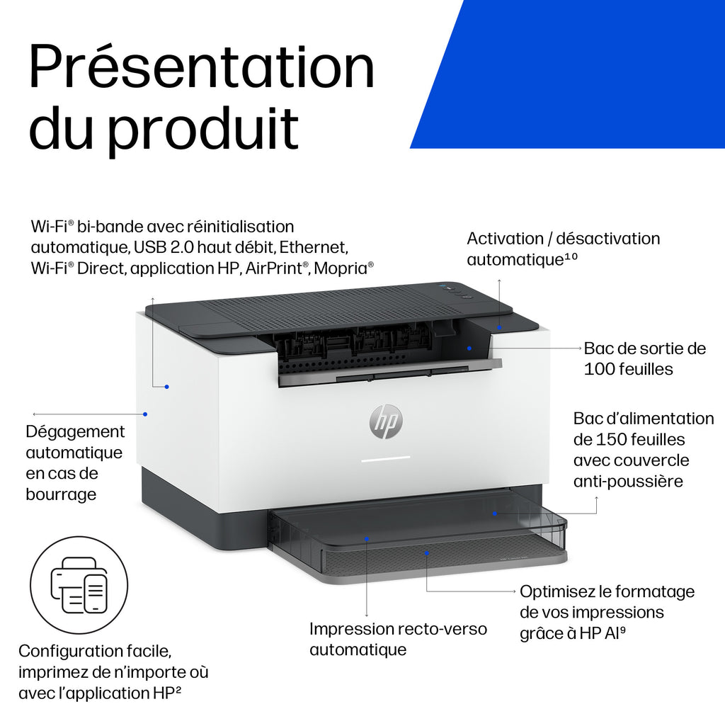HP LaserJet M223dw Noir et blanc Imprimante