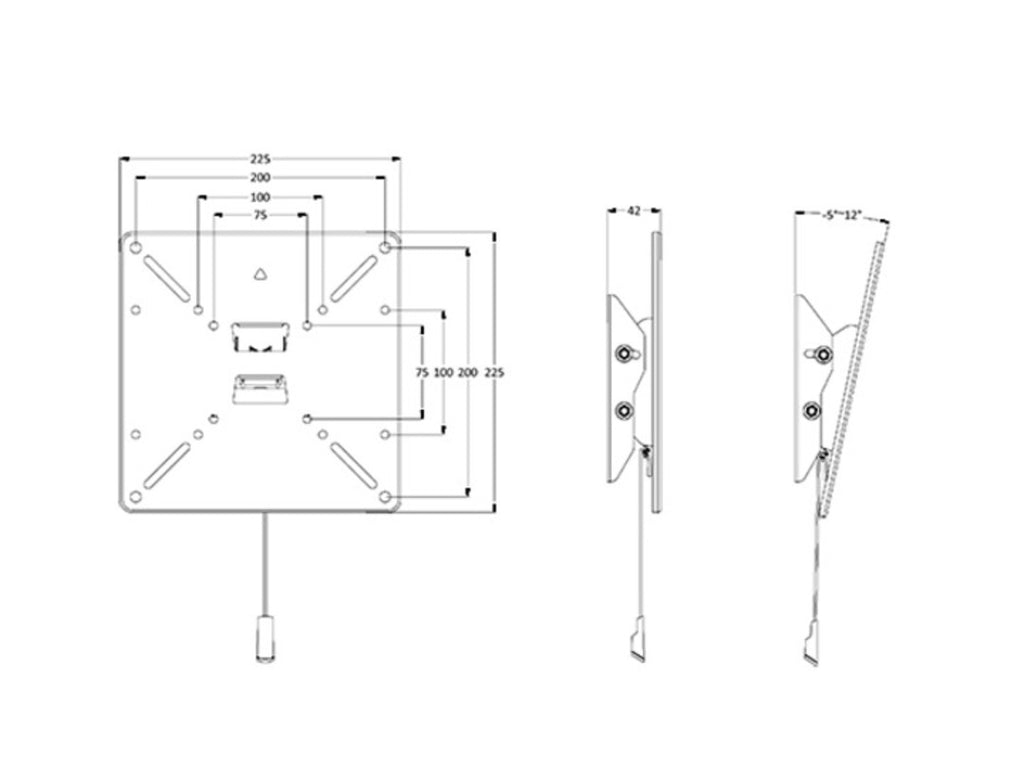 Multibrackets 1039 support pour téléviseur 101,6 cm (40") Noir - vue 6