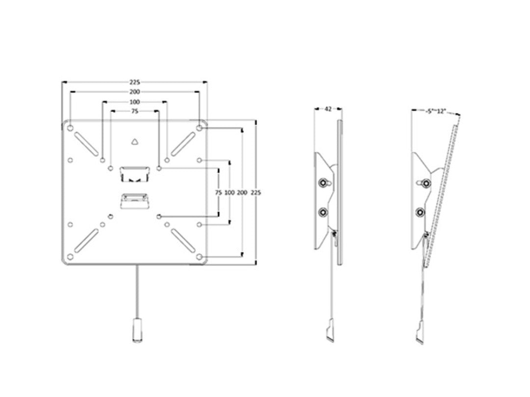 Multibrackets 1039 support pour téléviseur 101,6 cm (40") Noir - vue 6