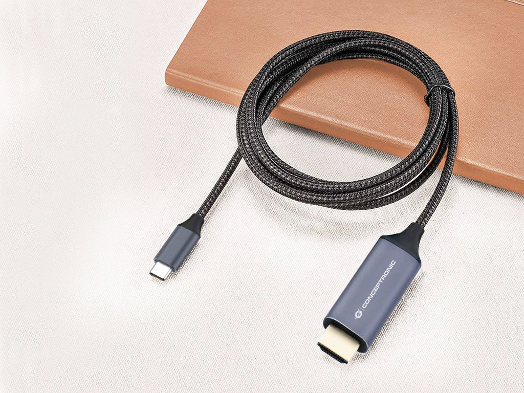 Conceptronic ABBY10G câble vidéo et adaptateur 2 m USB Type-C HDMI Gris