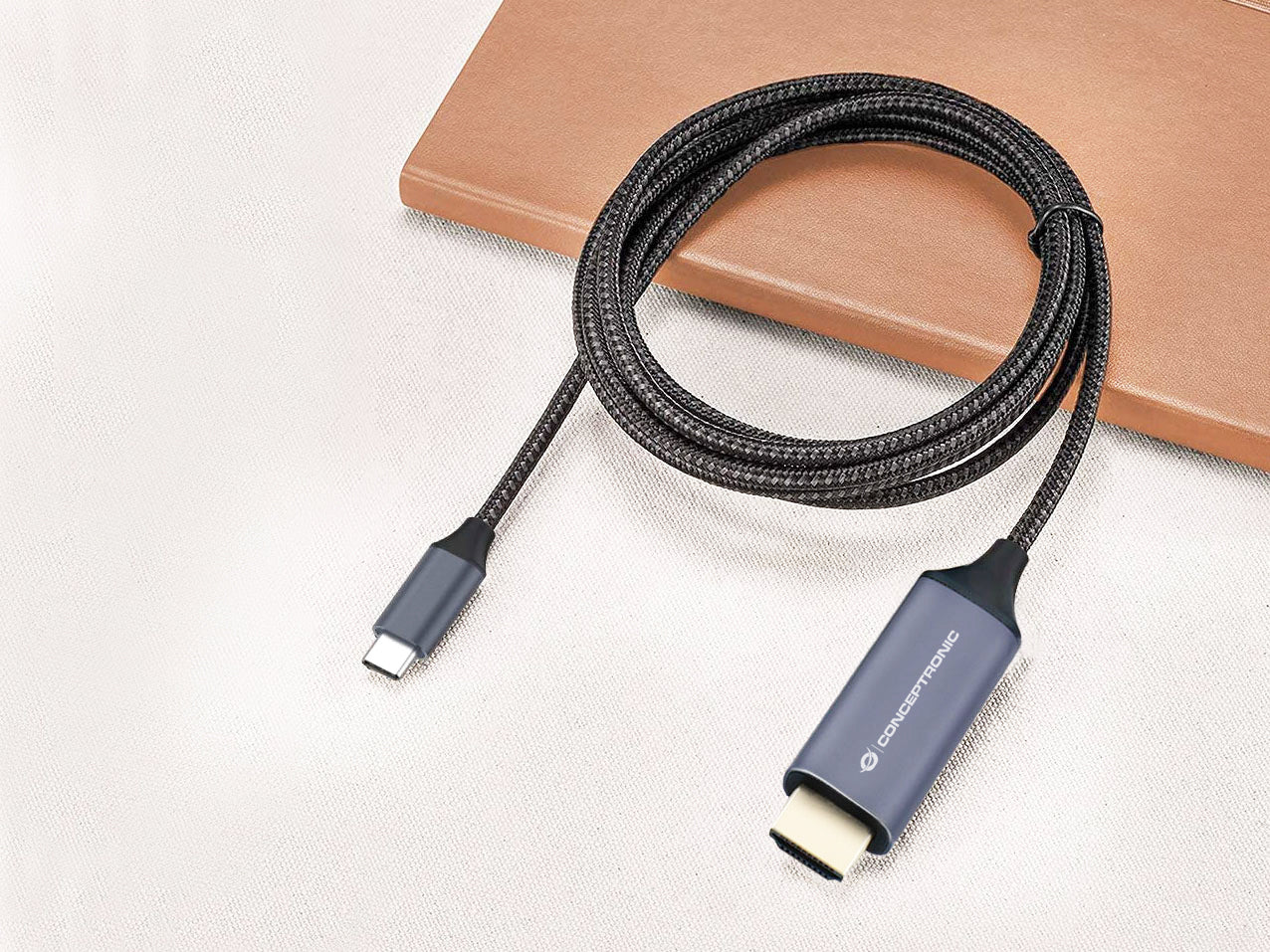 Conceptronic ABBY10G câble vidéo et adaptateur 2 m USB Type-C HDMI Gris