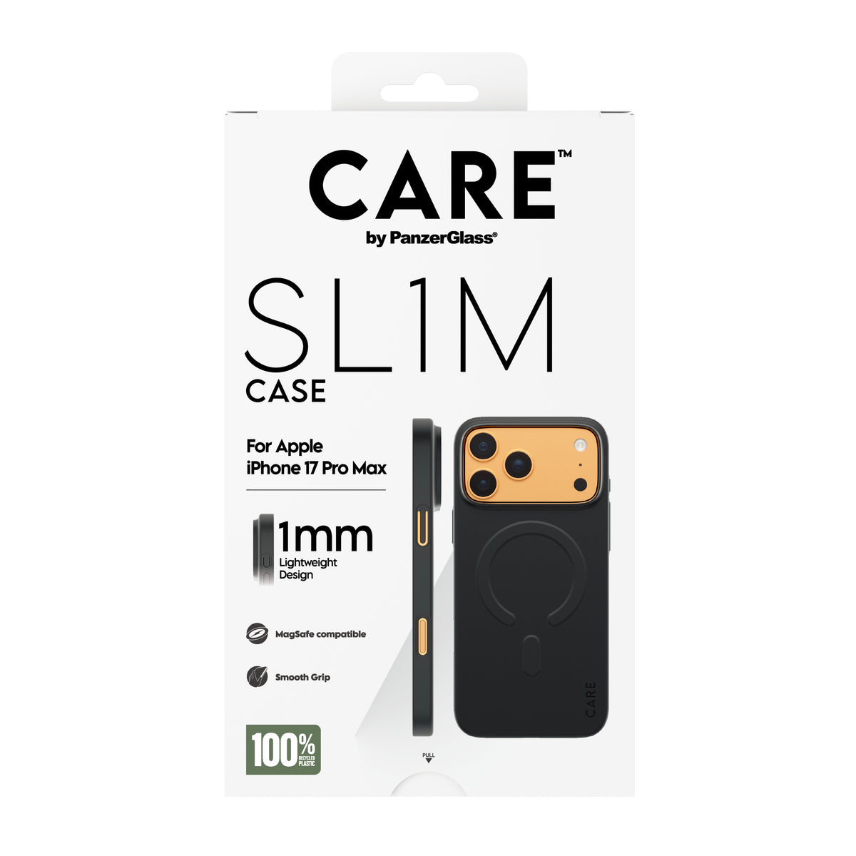 PanzerGlass CARE™ by ® SL1M Case Black w. MagSafe iPhone 17 Pro Max coque de protection pour téléphones portables Housse