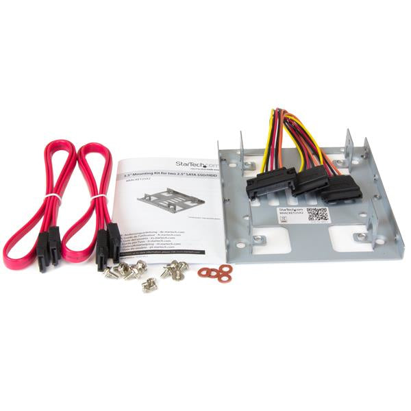 StarTech.com Kit de Montage pour 2 Disques Durs 2,5" SATA dans Baie 3,5", BRACKET25X2