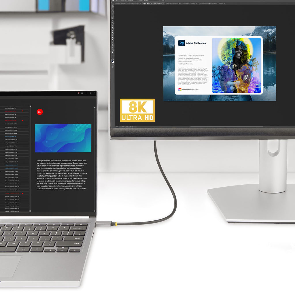 StarTech.com Câble Adaptateur USB-C vers HDMI 2.1, 8K 60Hz / 4K 144Hz, HDR10, 1m