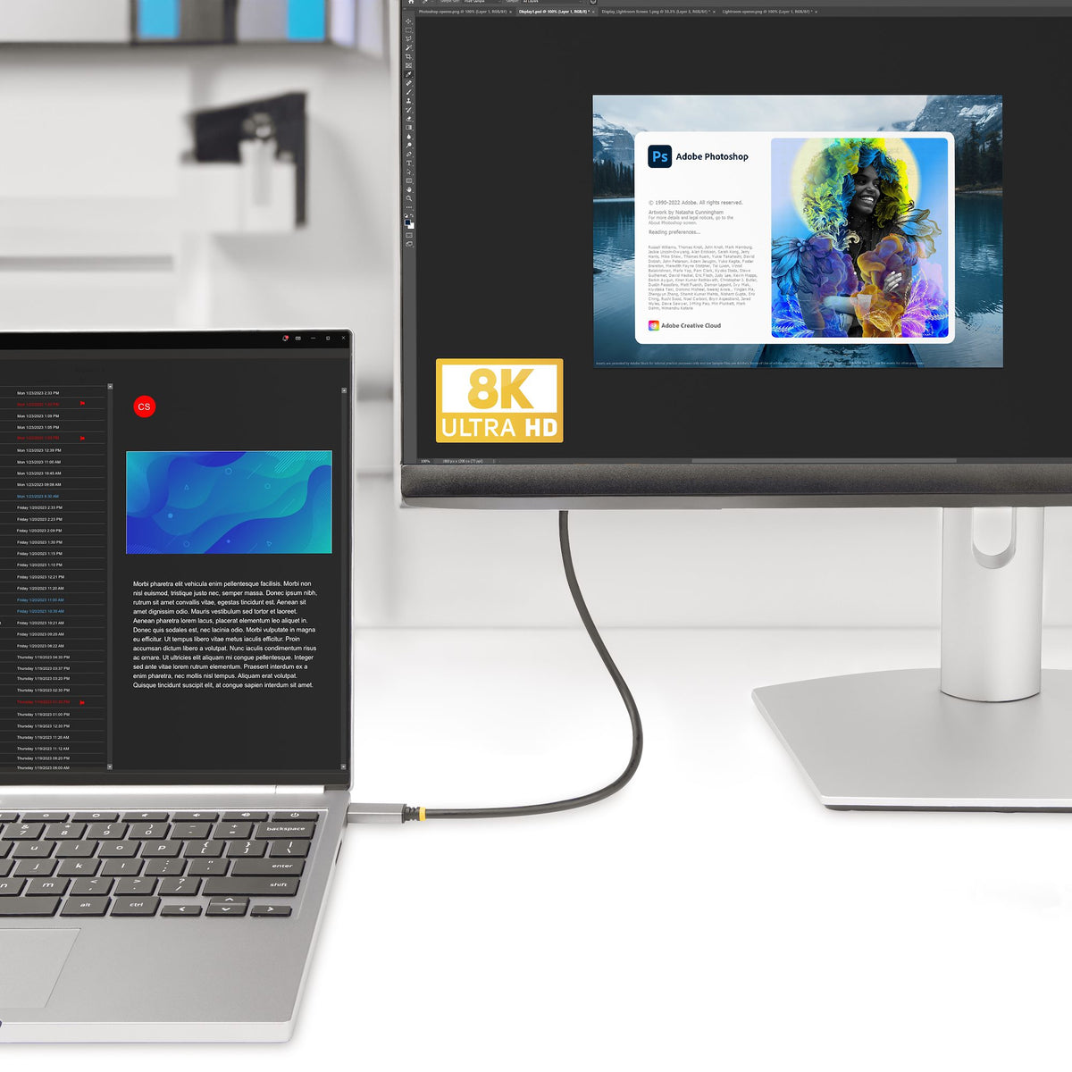 StarTech.com Câble Adaptateur USB-C vers HDMI 2.1, 8K 60Hz / 4K 144Hz, HDR10, 1m