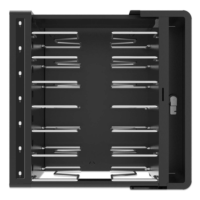 Manhattan Armoire de charge USB-C 65W de bureau 7 ordinateurs portables (jusqu’à 16"), compatible avec ordinateurs portables, iPads, MacBooks et autres appareils USB-C, compartiments 402×290×50 mm, câbles USB-C inclus, chariot, câbles d’alimentation EU/UK - vue 5