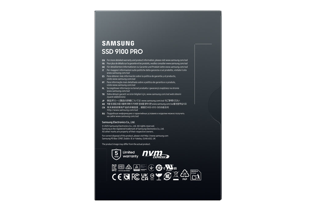 Samsung 9100 PRO PCIe® 5.0 NVMe™ M.2 SSD - 4 TB