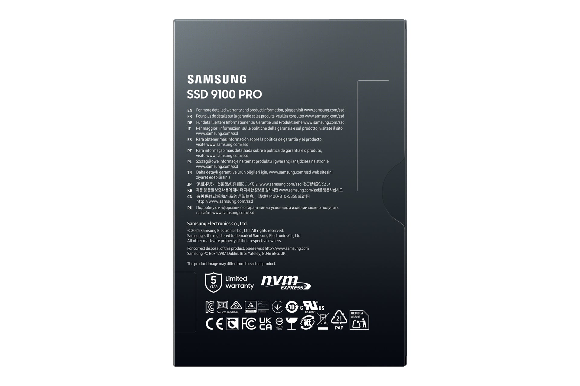 Samsung Samsung 9100 PRO PCIe® 5.0 NVMe™ M.2 SSD - 2 TB