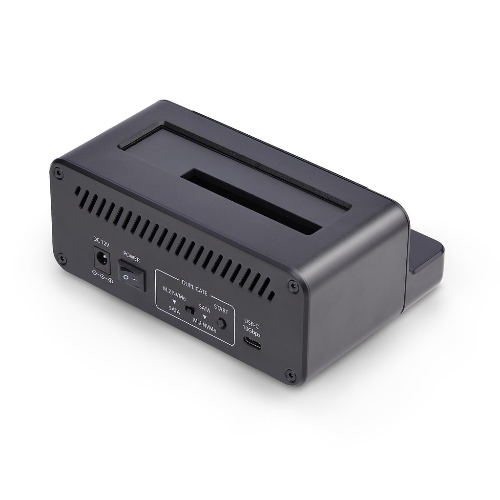 StarTech.com Duplicateur de Disque M.2 NVMe vers 2,5/3,5 » SATA, Clonage/Dock de Disque SSD Autonome à Deux Baies, NVMe vers SATA / SATA vers NVMe Bidirectionnel, Jusqu'à 27 Go/min, TAA