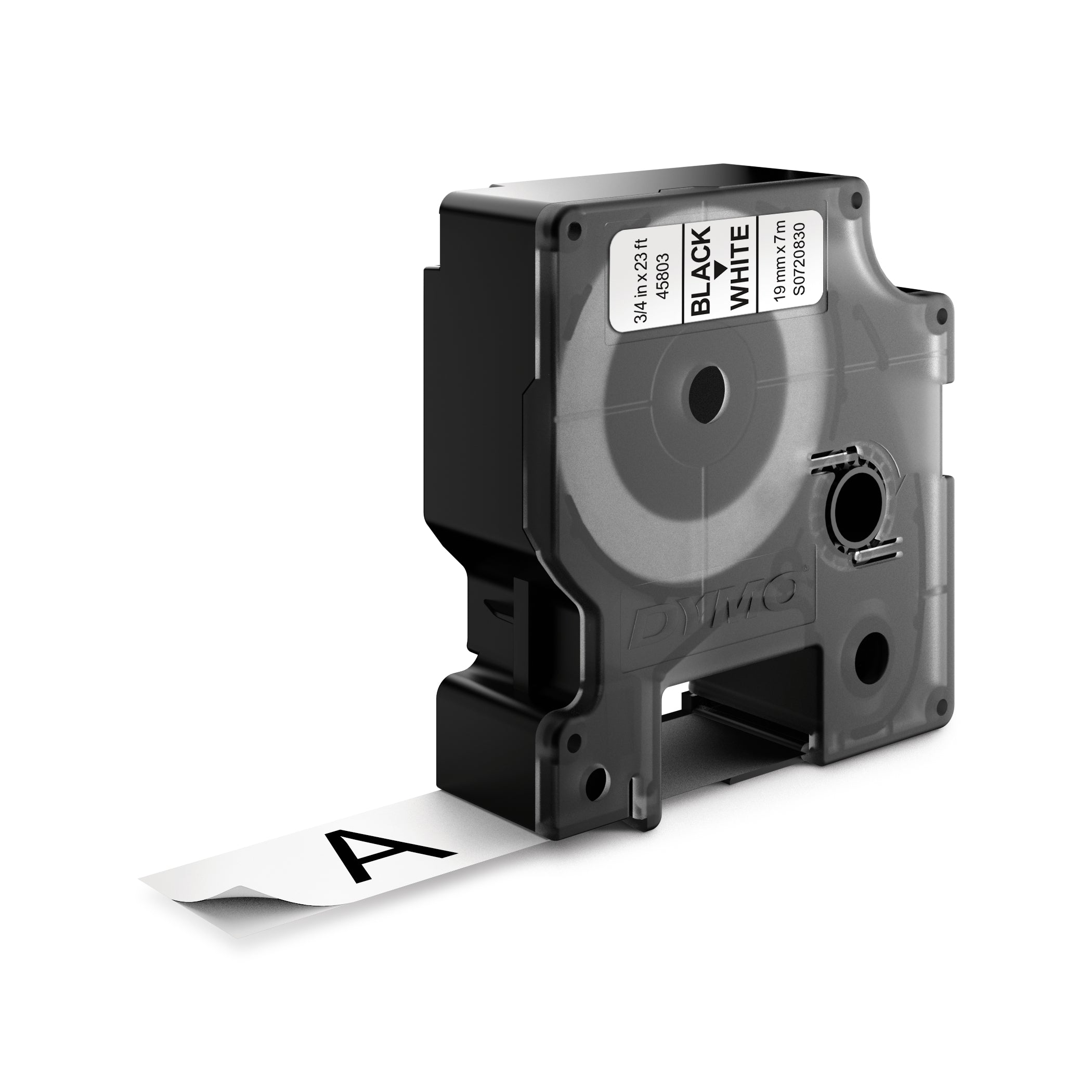 DYMO D1 étiquettes autocollantes authentiques | impression en noir sur fond blanc | 19 mm x 7 m | pour étiqueteuses LabelManager