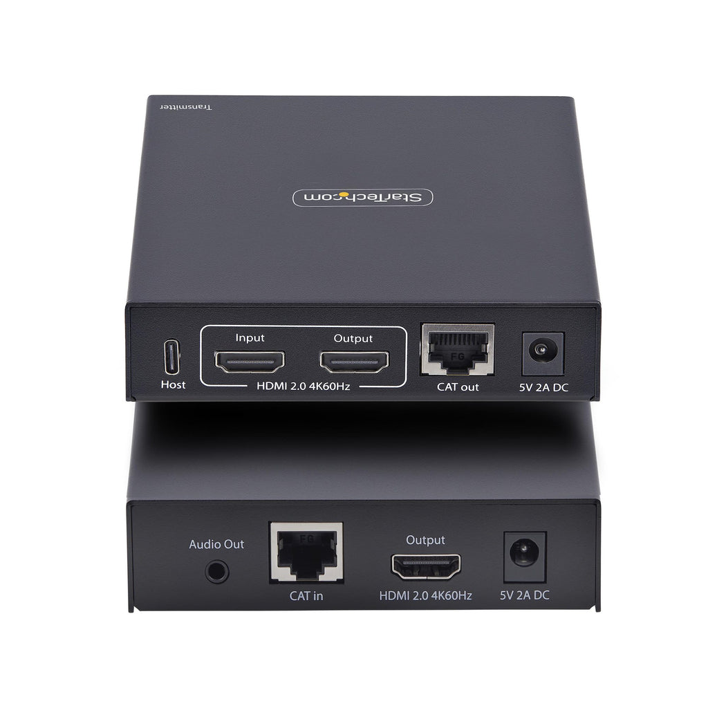 StarTech.com Extender KVM HDMI sur IP 4K 60Hz, HDMI et USB sur Ethernet CAT6, Kit Émetteur et Récepteur