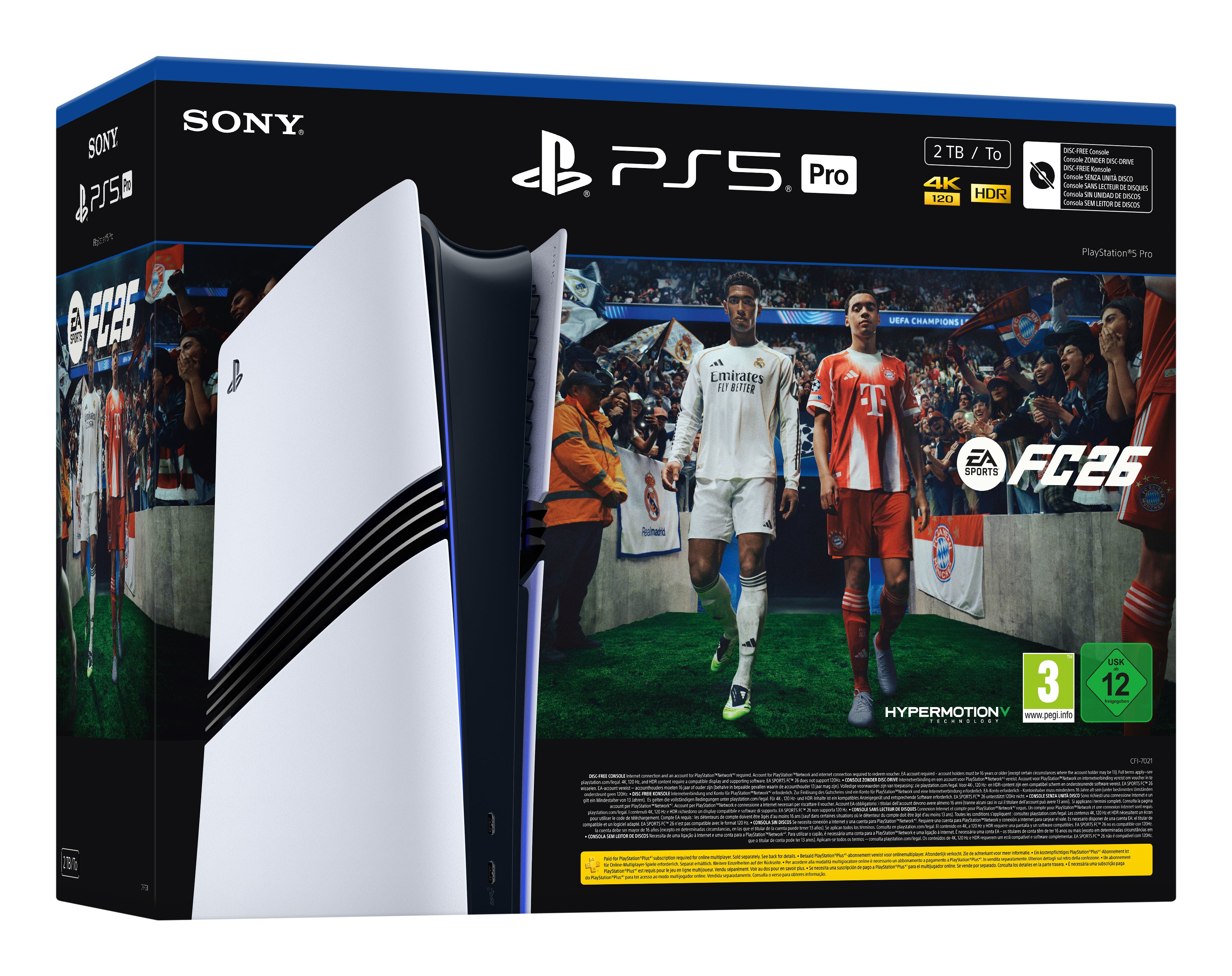 Sony Sony PlayStation 5 Pro + EA Sports FC 26 Bundle 2 To Wifi Noir, Blanc