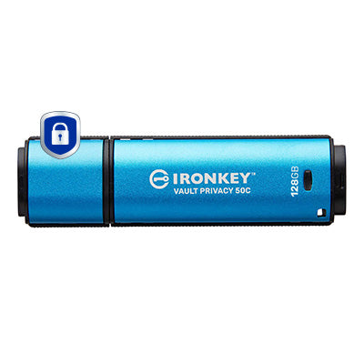 Kingston Technology IronKey 128Go USB-C Vault Privacy 50C chiffrée AES-256, FIPS 197