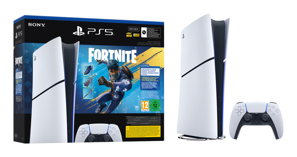 Sony PlayStation 5 Digital Edition - Fortnite Flowering Chaos Bundle 825 GB Wi-Fi, Blanc