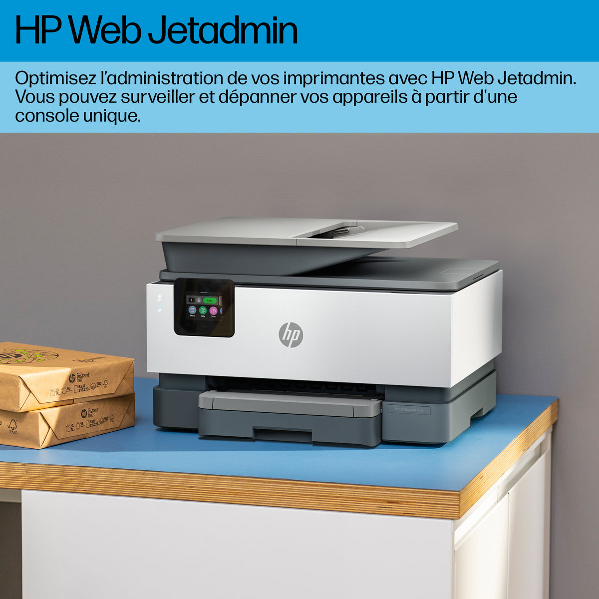 HP OfficeJet Pro 9120b Imprimante Couleur Tout-en-Un Sans Fil, Recto-Verso, Copieur et Scanner