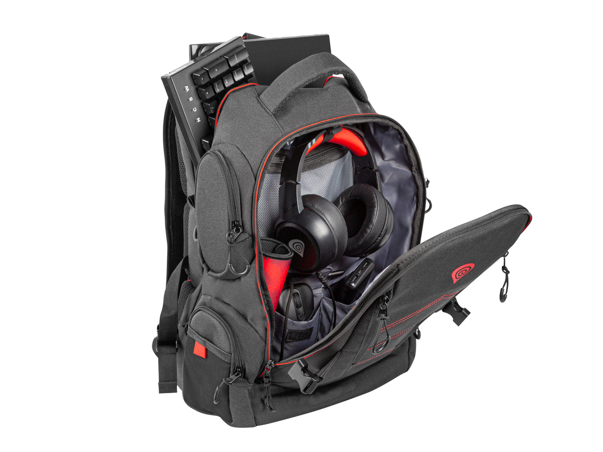 GENESIS Pallad 550 43,9 cm (17.3") Sac à dos Noir, Rouge