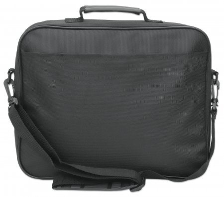 Manhattan Sacoche PC Portable Cambridge 14,1" Noire, Design Clamshell, Poche Accessoires et Bandoulière Amovible