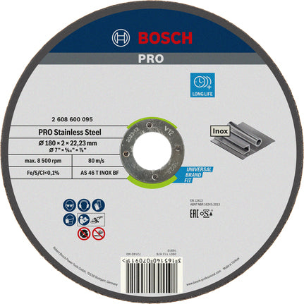 Bosch Bosch Disque à tronçonner aggloméré PRO Stainless Steel