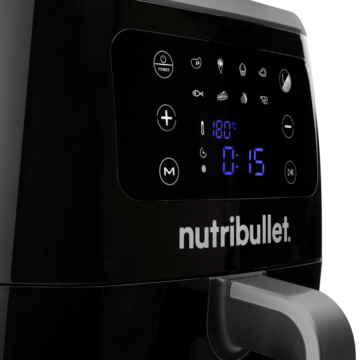 NutriBullet XXL Digital Air Fryer 7 L 1800 W, Friteuse à Air Chaud Numérique, Noir