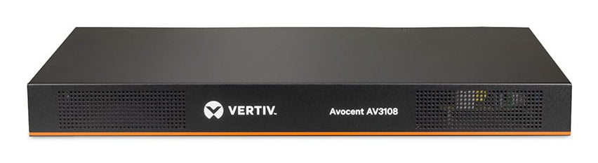 Vertiv Avocent AV 3108 commutateur écran, clavier et souris Grille de montage Noir
