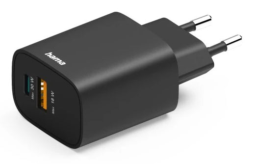 Hama 00201960 chargeur d'appareils mobiles Casque, Chargeur électrique, Smartphone, Tablette Noir Secteur Charge rapide Intérieure