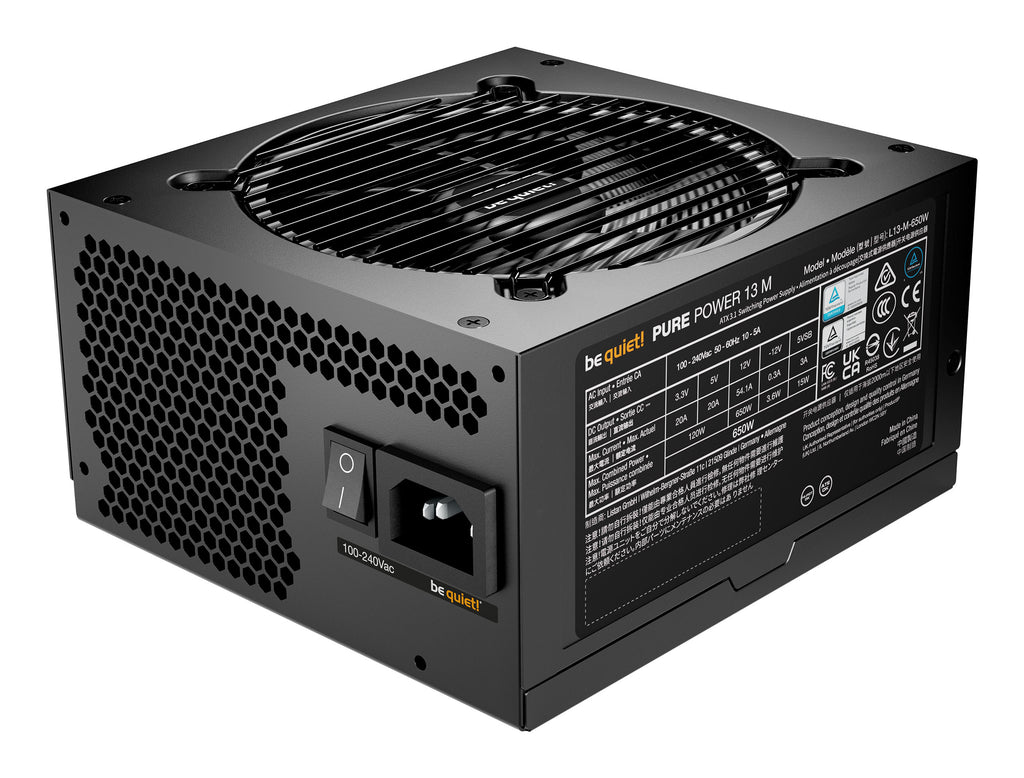 be quiet! Pure Power 13 M 650 W | Alimentation ATX 3.1, semi-passive, 80 Plus Gold