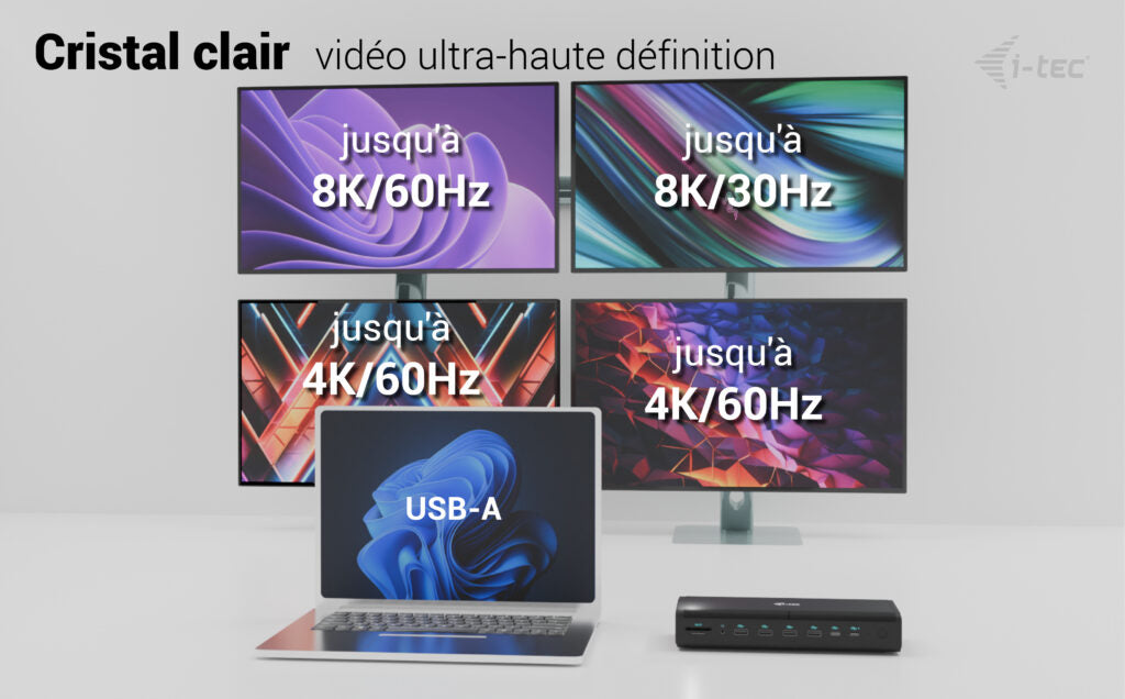 i-tec Station d'accueil Universelle 6x 4K/60Hz Display avec Power Delivery 140W