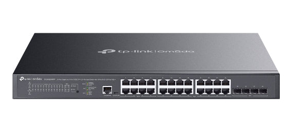 TP-Link Omada SG3428XMPP commutateur réseau Géré L2+ Gigabit Ethernet (10/100/1000) Connexion Ethernet, supportant l'alimentation via ce port (PoE) 1U Noir
