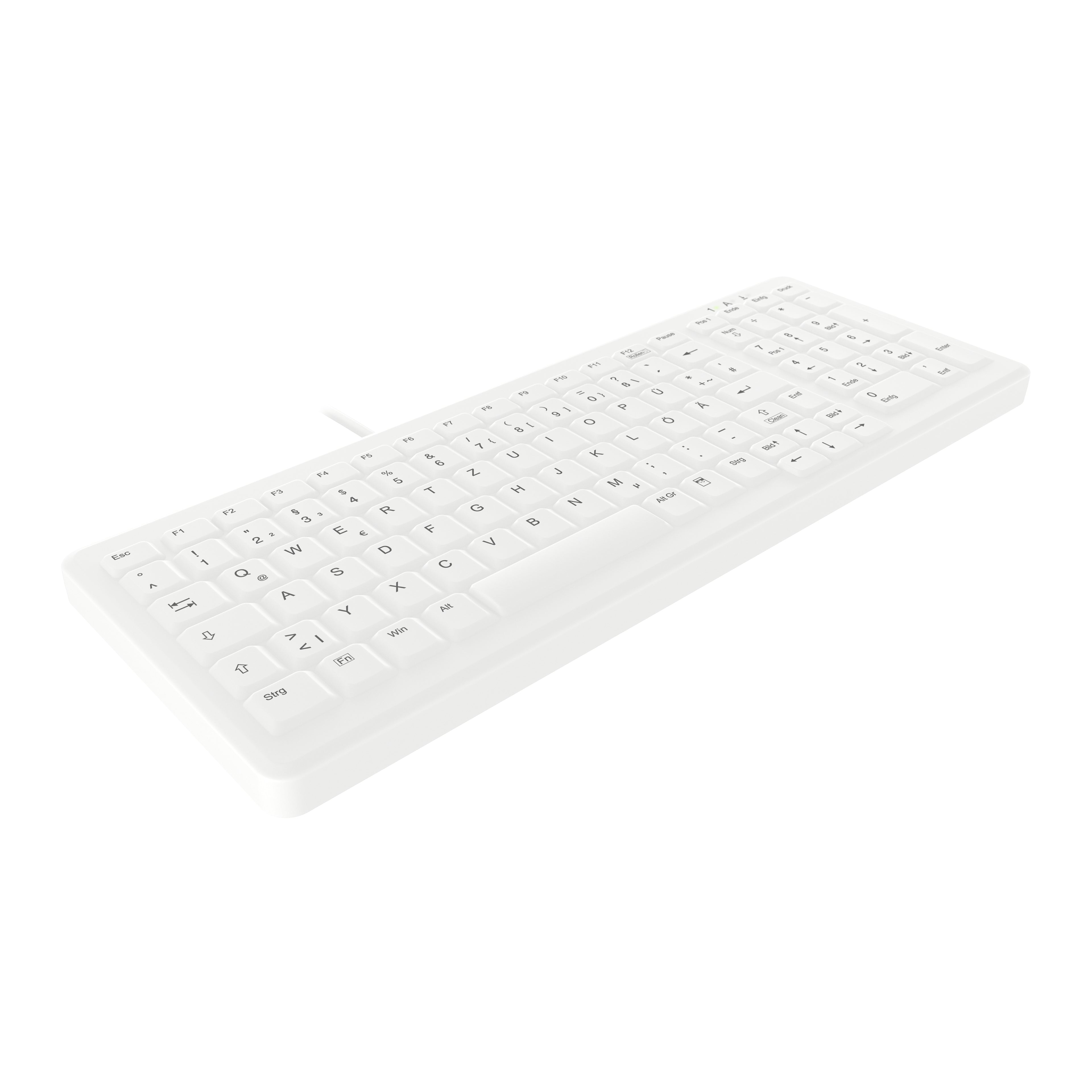 Contour Design Active Key AK-C7000 clavier Médical USB QWERTZ Allemand Blanc