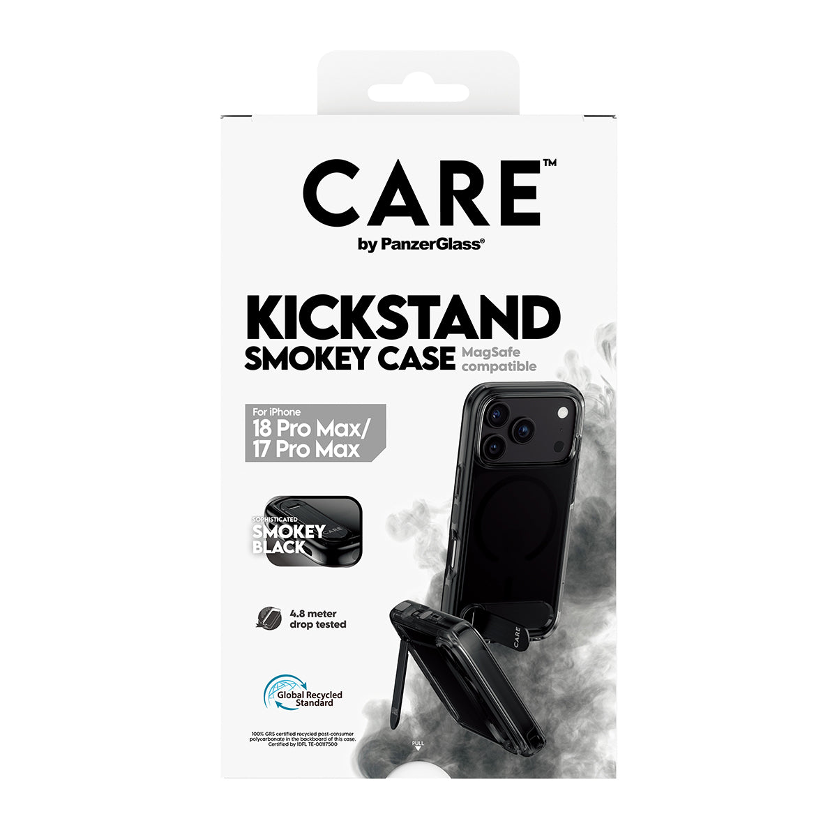 PanzerGlass CARE™ by ® Kickstand Case Smokey w. Black MagSafe iPhone 2026 Pro Max | 17 Pro Max coque de protection pour 