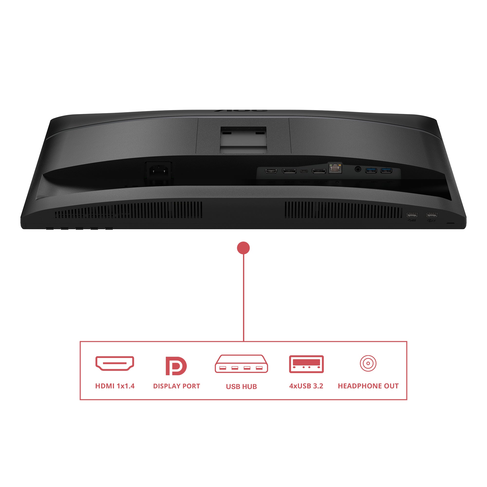 AOC E4 24E4CV écran plat de PC 60,5 cm (23.8") 1920 x 1080 pixels Full HD LED Noir