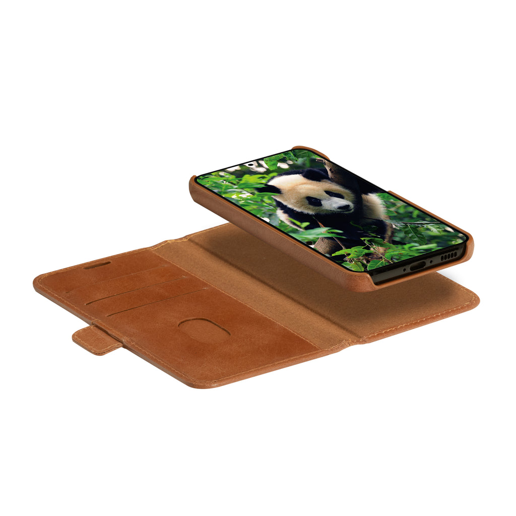 Coque de Protection Folio Lynge pour Samsung Galaxy S23+, 6.6 pouces, Marron