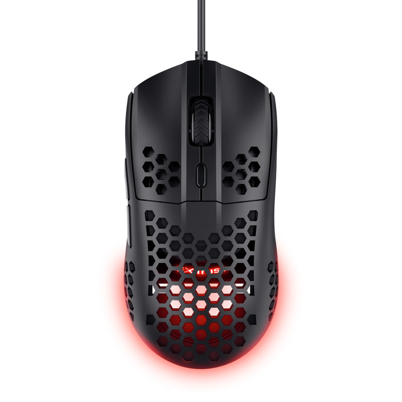 Trust GXT 928 HELOX Souris Gaming Optique pour Droitier, 6400 DPI, USB Type-A