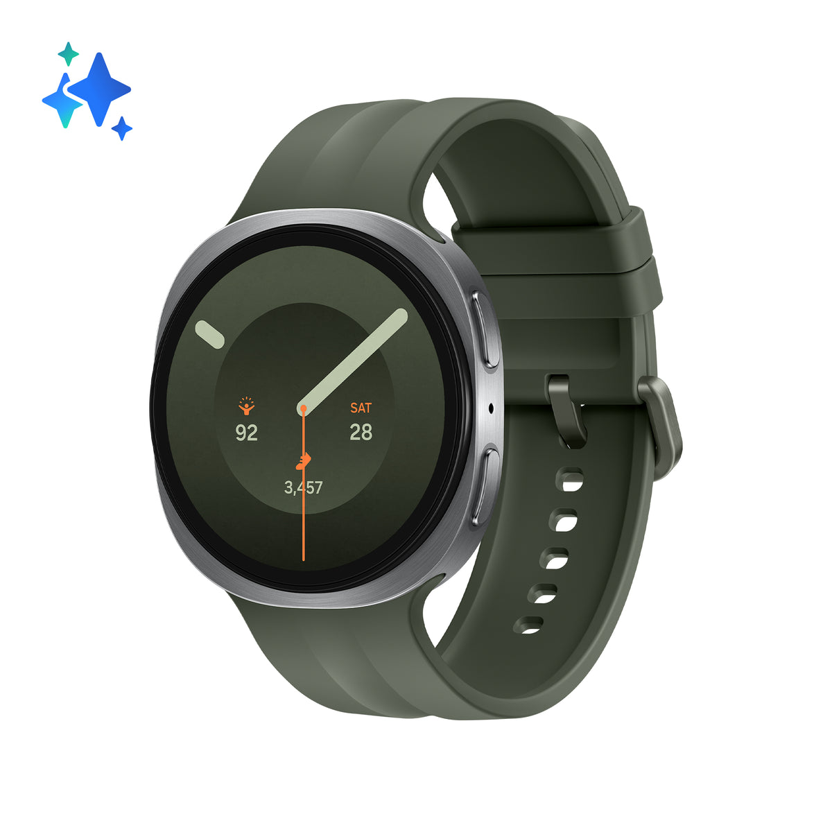 Samsung Galaxy Watch9 3,81 cm (1.5") AMOLED 44 mm Numérique 480 x 480 pixels Écran tactile Argent Wifi GPS (satellite)