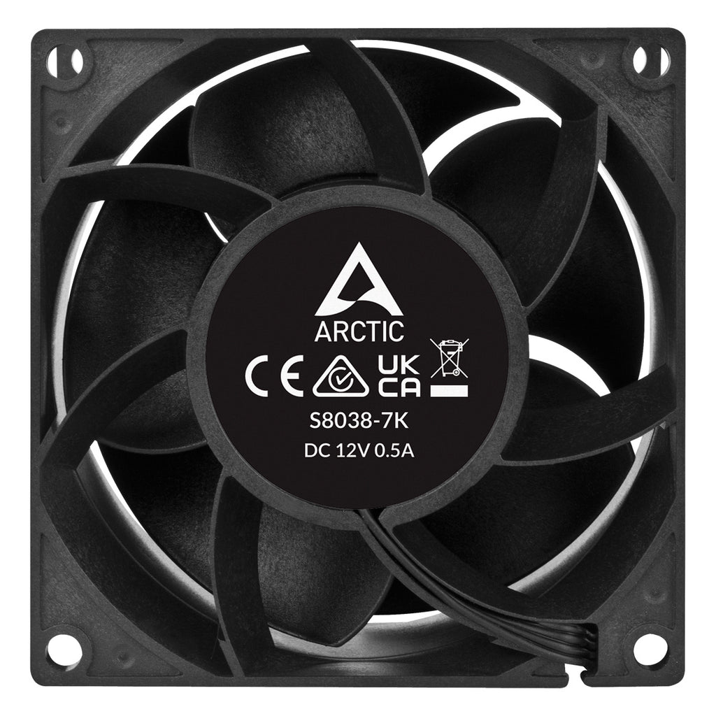 ARCTIC S8038-7K Processeur Ventilateur 8 cm Noir 1 pièce(s)
