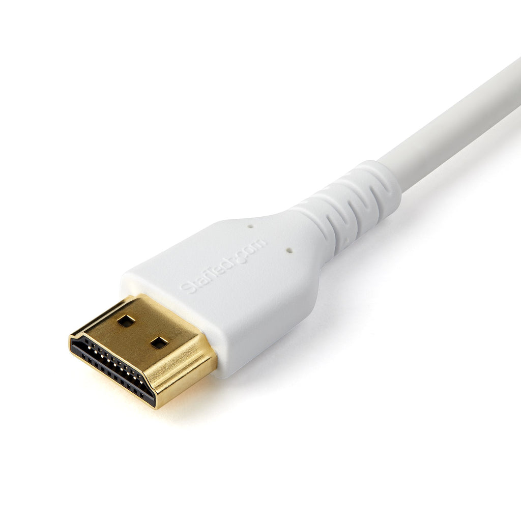 StarTech.com Câble HDMI 2.0 Fin 2m Certifié Premium, UHD 4K 60Hz HDR10, Ethernet, Blanc