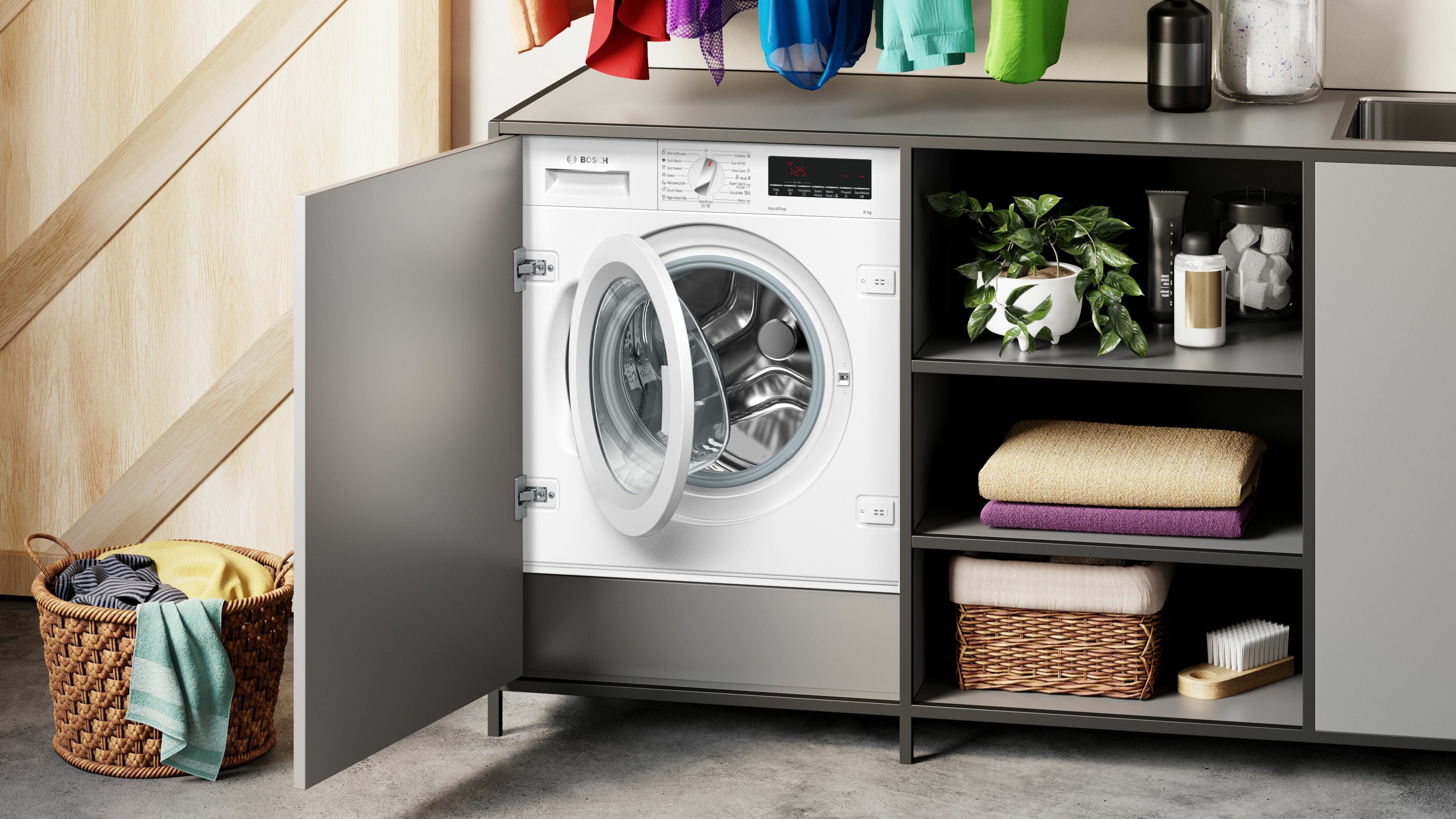 Bosch Bosch Serie 8 WIW28542EU machine à laver Charge avant 8 kg 1400 tr/min Blanc