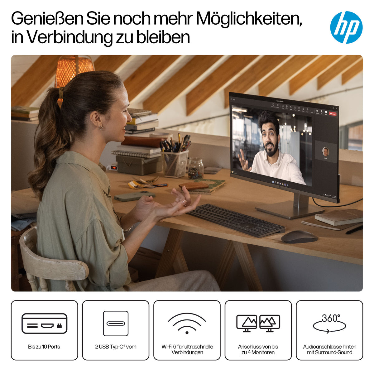 HP OmniDesk M02-0177ng Tour Ryzen 7 8700G 32GB 1TB AMD Radeon 780M Windows 11 Home