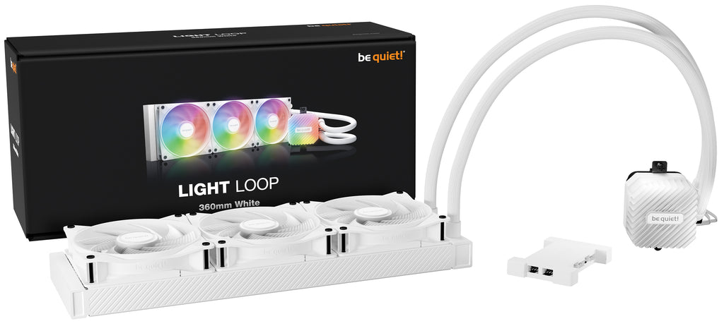 be quiet! Light Loop 360 mm White, Système de Refroidissement Liquide AIO, ARGB, Blanc, Sockets Intel et AMD