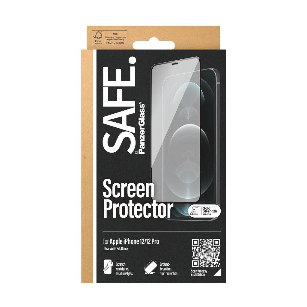 PanzerGlass SAFE. by ® Screen Protector iPhone 12 | 12 Pro | Edge-to-Edge Protection d'écran transparent Apple 1 pièce(s)