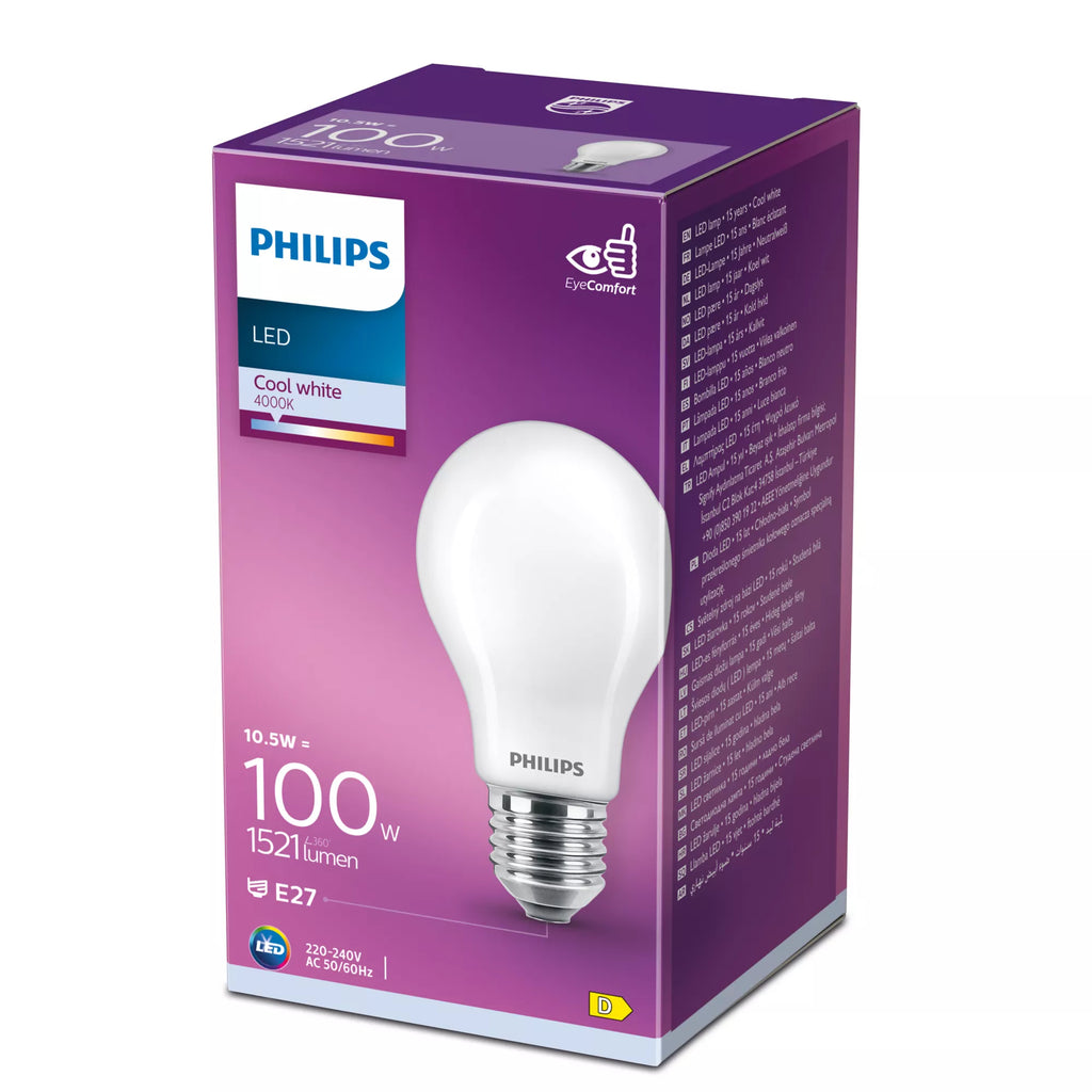 Philips 8718699704148 ampoule LED Blanc froid 4000 K 10,5 W E27 D