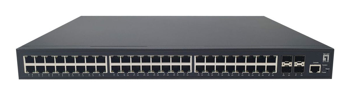 LevelOne GTP-5271DP commutateur réseau Géré L2/L3 Gigabit Ethernet (10/100/1000) Connexion Ethernet, supportant l'alimen