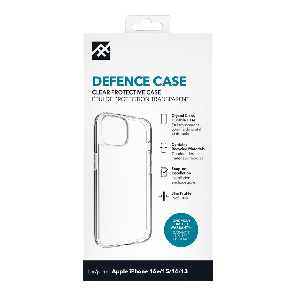 Coque de Protection Defence pour Téléphones 6.1" (15,5 cm), Housse Transparente