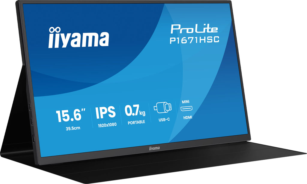 iiyama ProLite P1671HSC-B1 écran plat de PC 39,6 cm (15.6") 1920 x 1080 pixels Full HD LED Noir