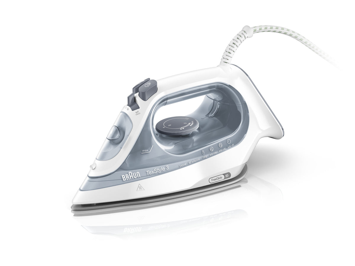 Braun TexStyle 3 SI3054GY Fer à Vapeur, Semelle Céramique, 2400 W, Gris