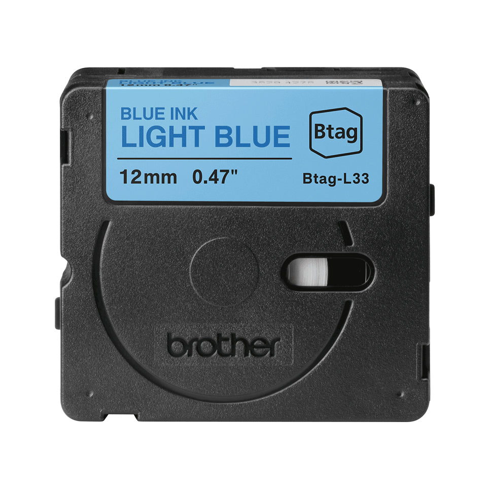 Brother BTAG-L33 ruban d'étiquette Bleu sur bleu clair - vue 3