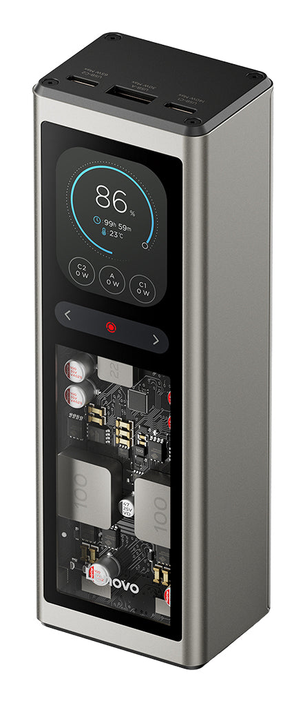 Lenovo G0A3140WWW Batterie Externe 20000 mAh, 140W, Or et Gris