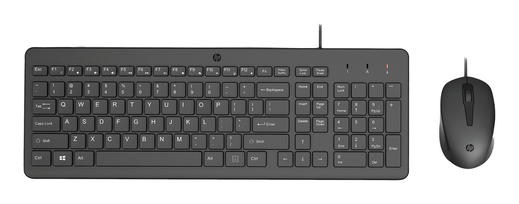 HP Ensemble Clavier et Souris Filaires 150, Noir